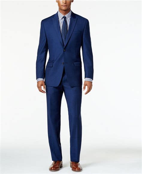 michael michael kors blue birdseye classic fit suit|Michael Kors Suits .